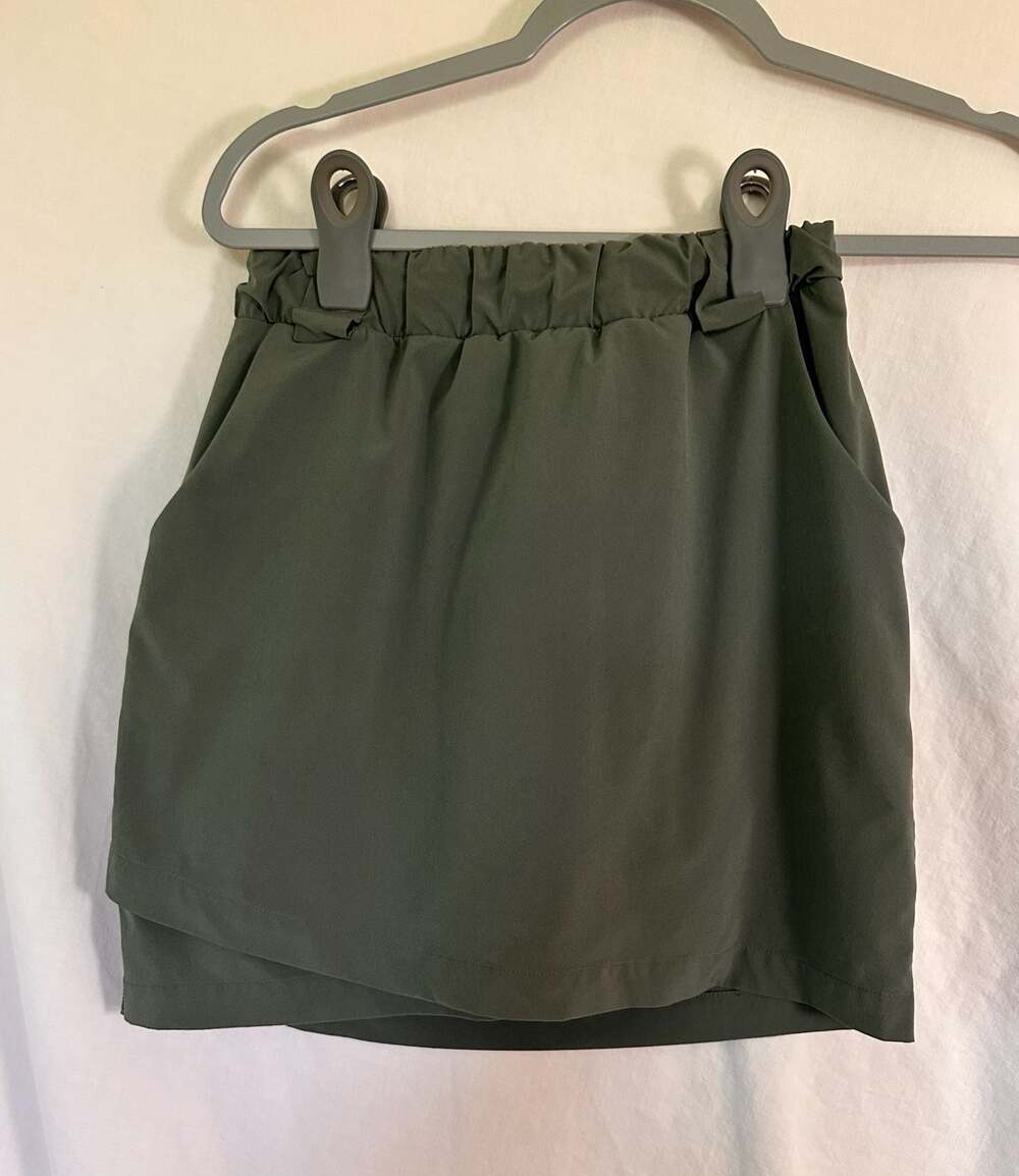 Athleta High-Rise Active Skort with Mesh Liner Olive Green